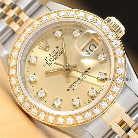 rolex lady datejust steel and yellow gold|18k gold Rolex women's watch.